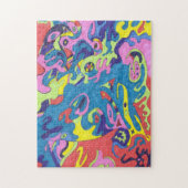 "Unterwasserspielplatz" Abstrakte Kunst Puzzle (Vertikal)
