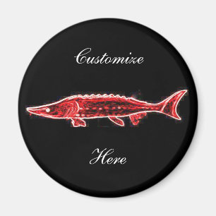 Unterwassersturgeon schwimmen Thunder_Cove Magnet