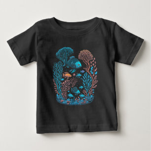 Unterwasserszene farbenfrohe Fische und Korallen Baby T-shirt