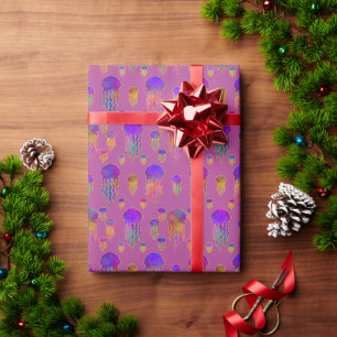 Unterwassertanzen Rainbows Mauve Geschenkpapier