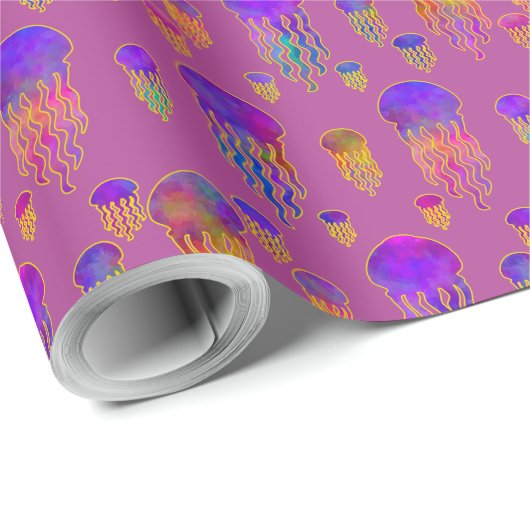 Unterwassertanzen Rainbows Mauve Geschenkpapier (Rolleneckpunkt)