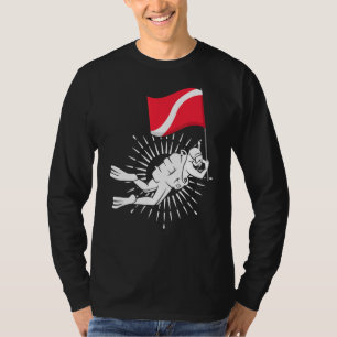 Unterwassertauchgänge Taucherflagge T-Shirt