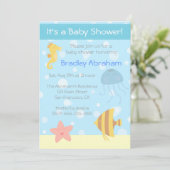 Unterwasserthema Babyparty laden ein Einladung (Stehend Vorderseite)