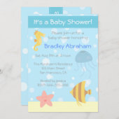 Unterwasserthema Babyparty laden ein Einladung (Vorne/Hinten)