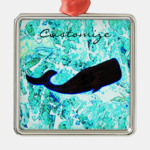 Unterwasserwal, blau Thunder_Cove Ornament Aus Metall