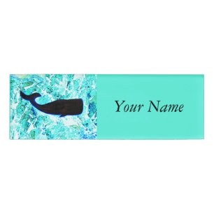 Unterwasserwal, der Thunder_Cove schwimmt Namenschild