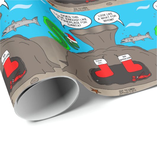 Unterwasserweihnachten Geschenkpapier (Rolleneckpunkt)