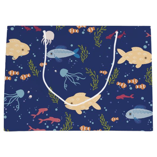 Unterwasserwelt Große Geschenktüte (Vorderseite)