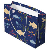 Unterwasserwelt Große Geschenktüte (Rückseite Schrägansicht)