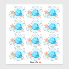 Unterwasserwelt. Meeresleben. ​ ​ Schildkröte Aufkleber