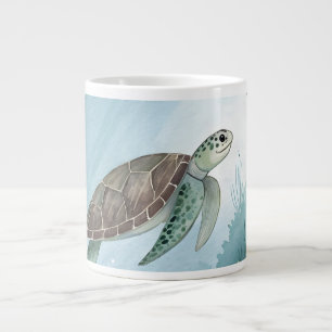 Unterwasserwelt mit Schildkröte Jumbo-Tasse