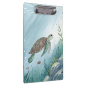 Unterwasserwelt mit Schildkröte Klemmbrett (Rechts)