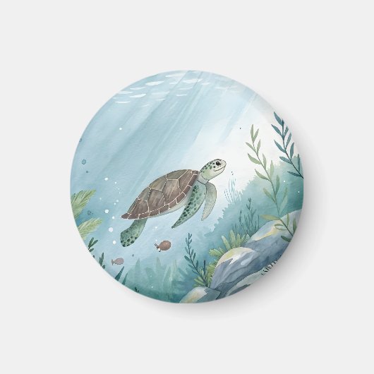 Unterwasserwelt mit Schildkröte Magnet (Vorne)