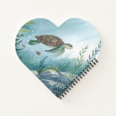 Unterwasserwelt mit Schildkröte Notizblock (Rückseite)