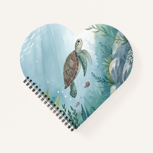 Unterwasserwelt mit Schildkröte Notizblock (Vorderseite)