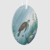 Unterwasserwelt mit Schildkröte Ornament (Vorderseite)