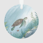 Unterwasserwelt mit Schildkröte Ornament (Rückseite)
