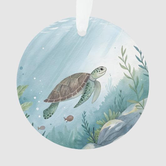 Unterwasserwelt mit Schildkröte Ornament (Vorderseite)