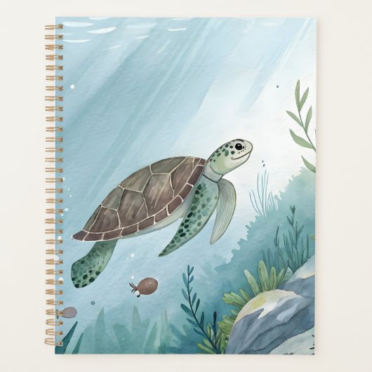Unterwasserwelt mit Schildkröte Planer (Vorderseite)