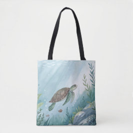 Unterwasserwelt mit Schildkröte Tasche