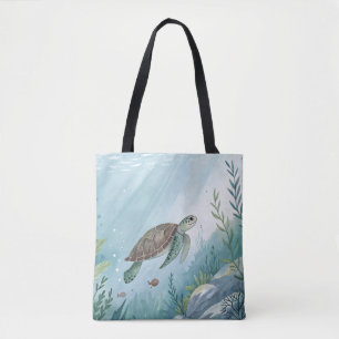Unterwasserwelt mit Schildkröte Tasche