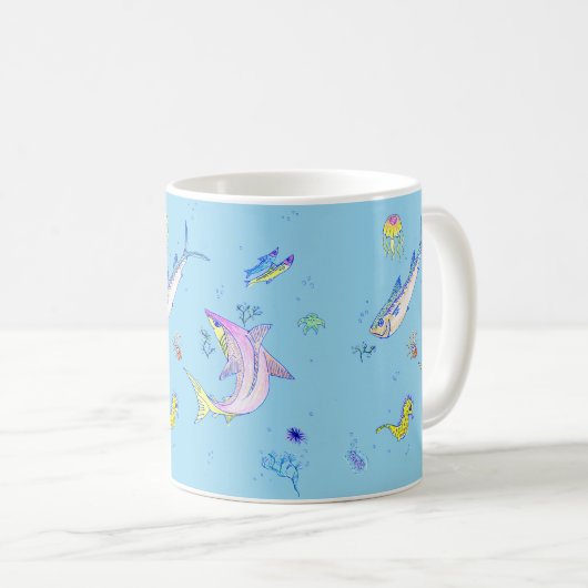 Unterwasserwelt-Tasse Kaffeetasse (VorderseiteRechts)