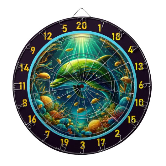 Unterwasserwunder Dolphin Dartboard Delight Dartscheibe (vorne)