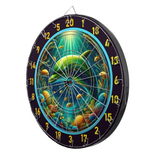 Unterwasserwunder Dolphin Dartboard Delight Dartscheibe (Vorderseite rechts)
