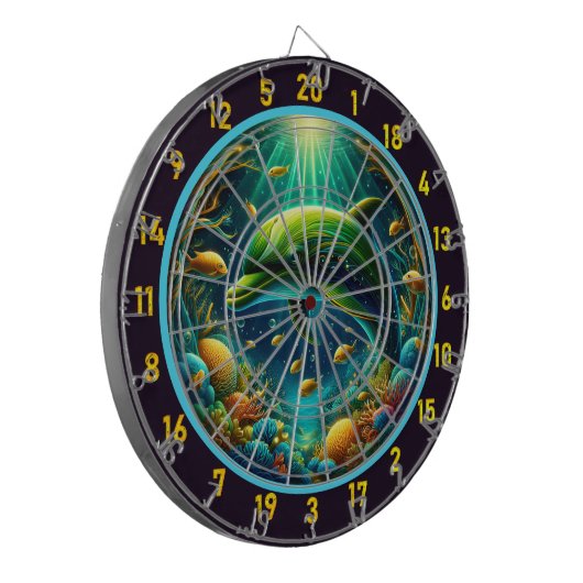 Unterwasserwunder Dolphin Dartboard Delight Dartscheibe (Vorderseite Links)