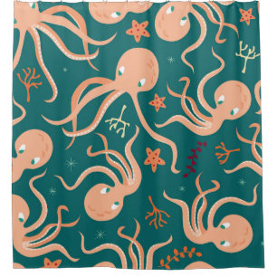 Unterwasserwunder: Octopus Starfish Dance Duschvorhang