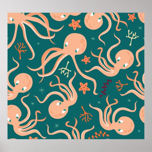 Unterwasserwunder: Octopus Starfish Dance Poster (Vorne)