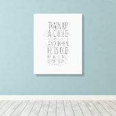 Unterwegs ein Kind ausbilden, Sprichwörter 22:6 Leinwanddruck (Insitu (Holzboden))