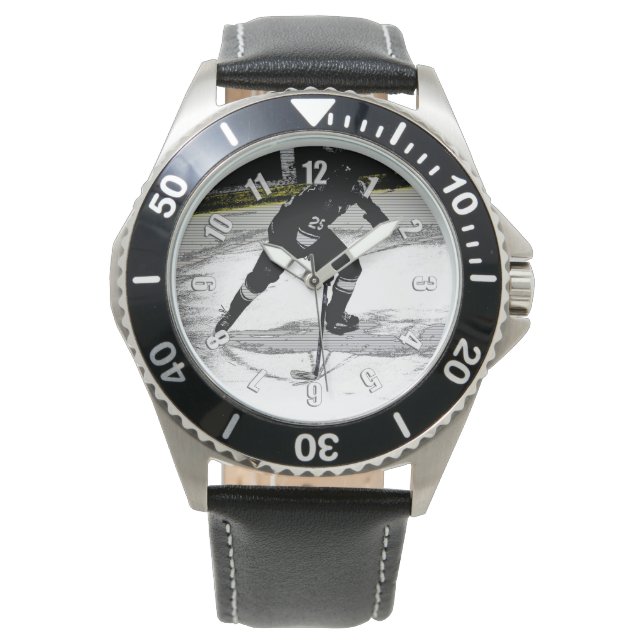 Unterwegs - Hockey-Spieler Armbanduhr (Vorderseite)