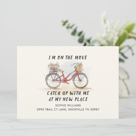 Unterwegs mit Cat Bicycle Neue Adresse bewegen (Stehend Vorderseite)