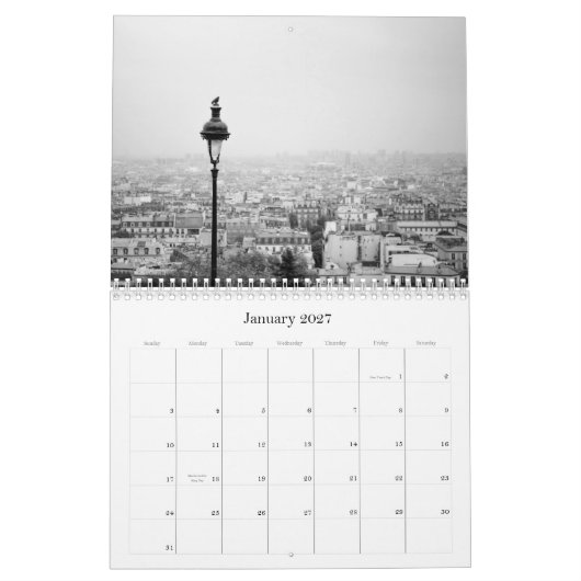 Unterwegskalender Paris Kalender (Jan 2027)