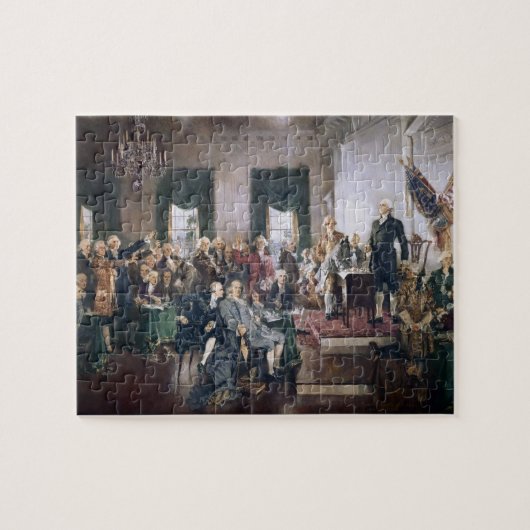 Unterzeichnen der Konstitution durch Christy Puzzle (Horizontal)