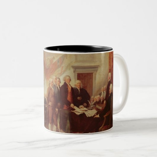 Unterzeichnen der Unabhängigkeitserklärung, 4. Zweifarbige Tasse (VorderseiteRechts)