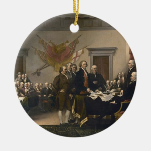 Unterzeichnen der Unabhängigkeitserklärung, am 4. Keramik Ornament (Vorne)