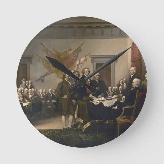 Unterzeichnen der Unabhängigkeitserklärung, am 4. Runde Wanduhr (Vorderseite)