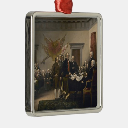 Unterzeichnen der Unabhängigkeitserklärung, am 4. Silbernes Ornament (Rechts)