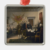 Unterzeichnen der Unabhängigkeitserklärung, am 4. Silbernes Ornament (Vorne)
