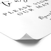 Unterzeichnen Karte Gästebuch Hochzeit in Urlaubso (Ecke)