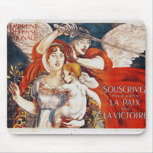 Unterzeichnen Sie, um Frieden durch Victory zu Mousepad