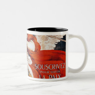Unterzeichnen Sie, um Frieden durch Victory zu Zweifarbige Tasse