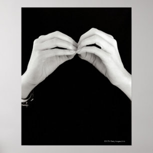 Unterzeichnender Buchstabe b des Mannes in der Poster