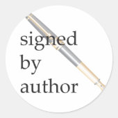 Unterzeichnet durch Autor Aufkleber (Vorderseite)