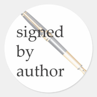 Unterzeichnet durch Autor Aufkleber