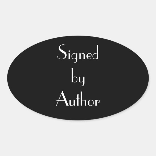 Unterzeichnet durch Autor-Aufkleber Ovaler Aufkleber (Vorderseite)