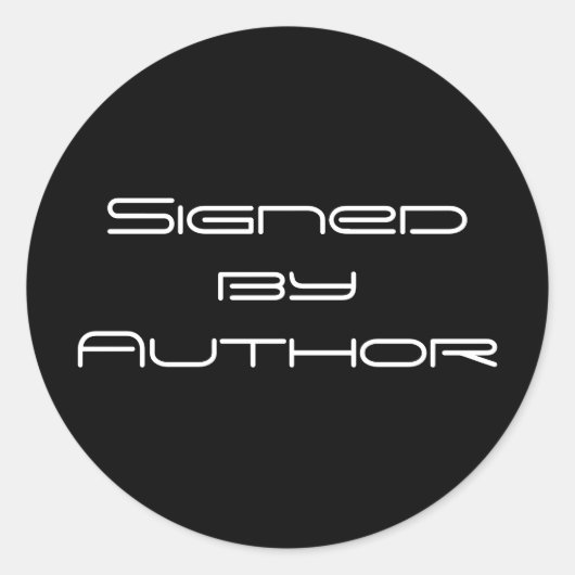 Unterzeichnet durch Autor-Aufkleber Runder Aufkleber (Vorderseite)
