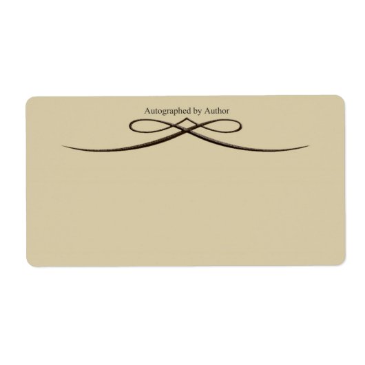 Unterzeichnet durch Autor Ecru Color Chiseled Bow (Vorne)